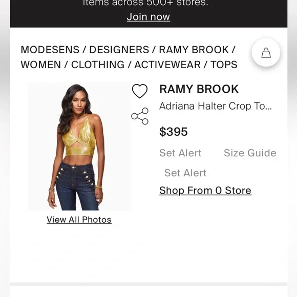 New $395 Ramy Brook Adriana Top - Picture 8 of 10